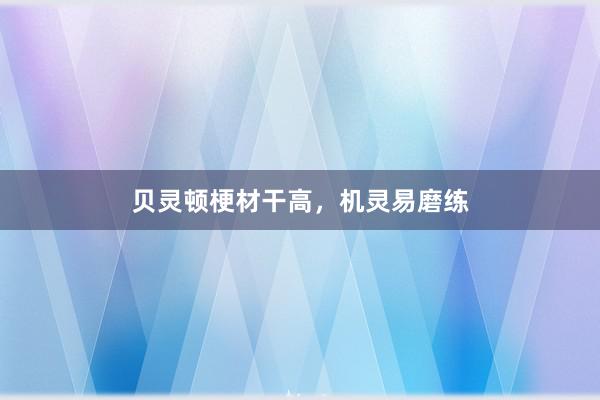 贝灵顿梗材干高,机灵易磨练